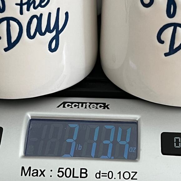 Dash of That Stoneware Coffee Mugs Squeeze the Day Set of Four 12 ounce - Picture 6 of 6